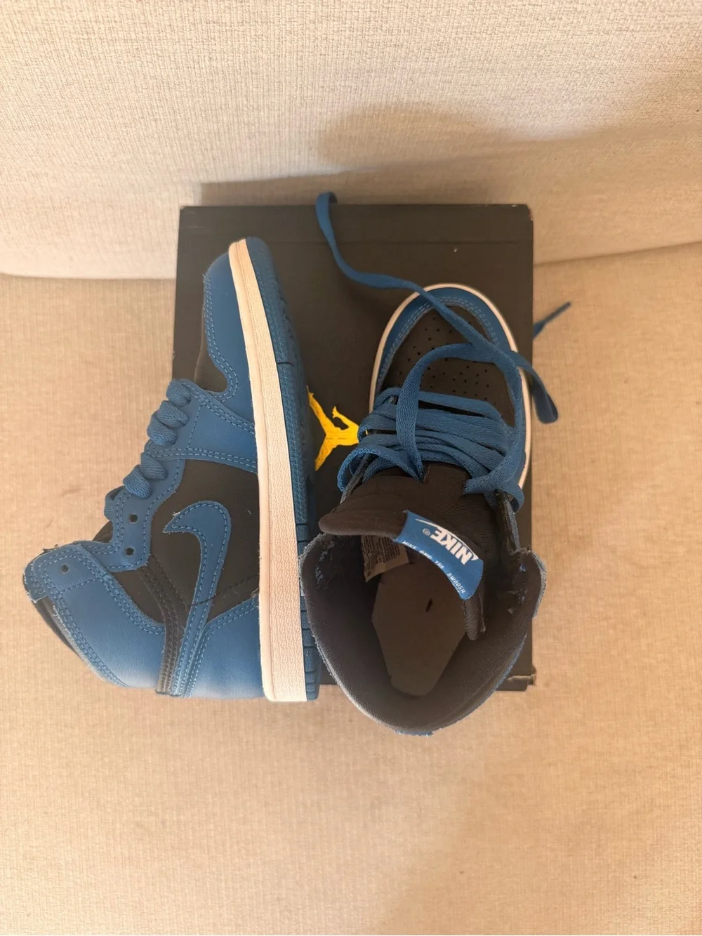 Jordan Kids' High-Top Sneakers in Blue and Black